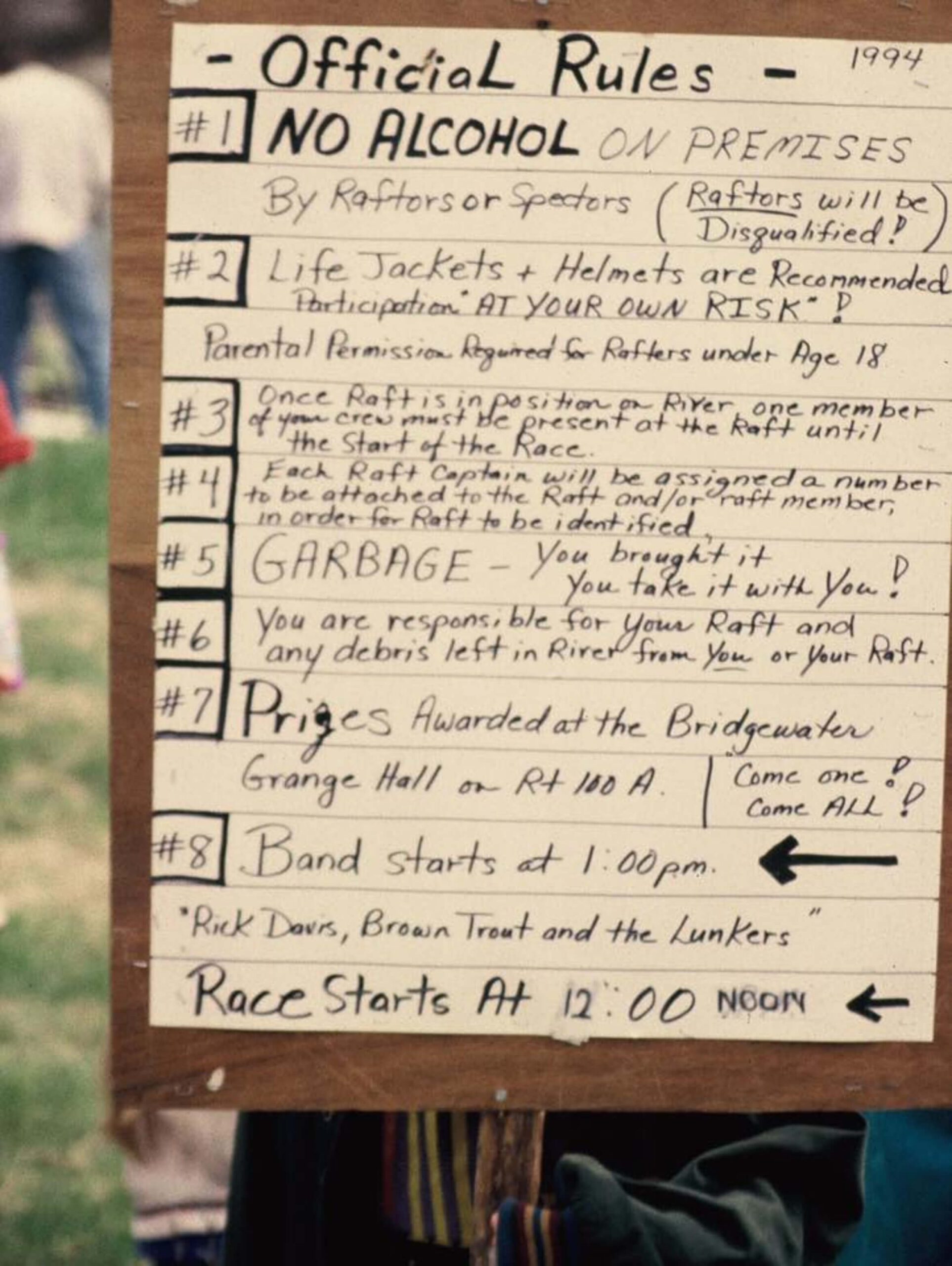 Bridgewater Raft Race Rules since 1994