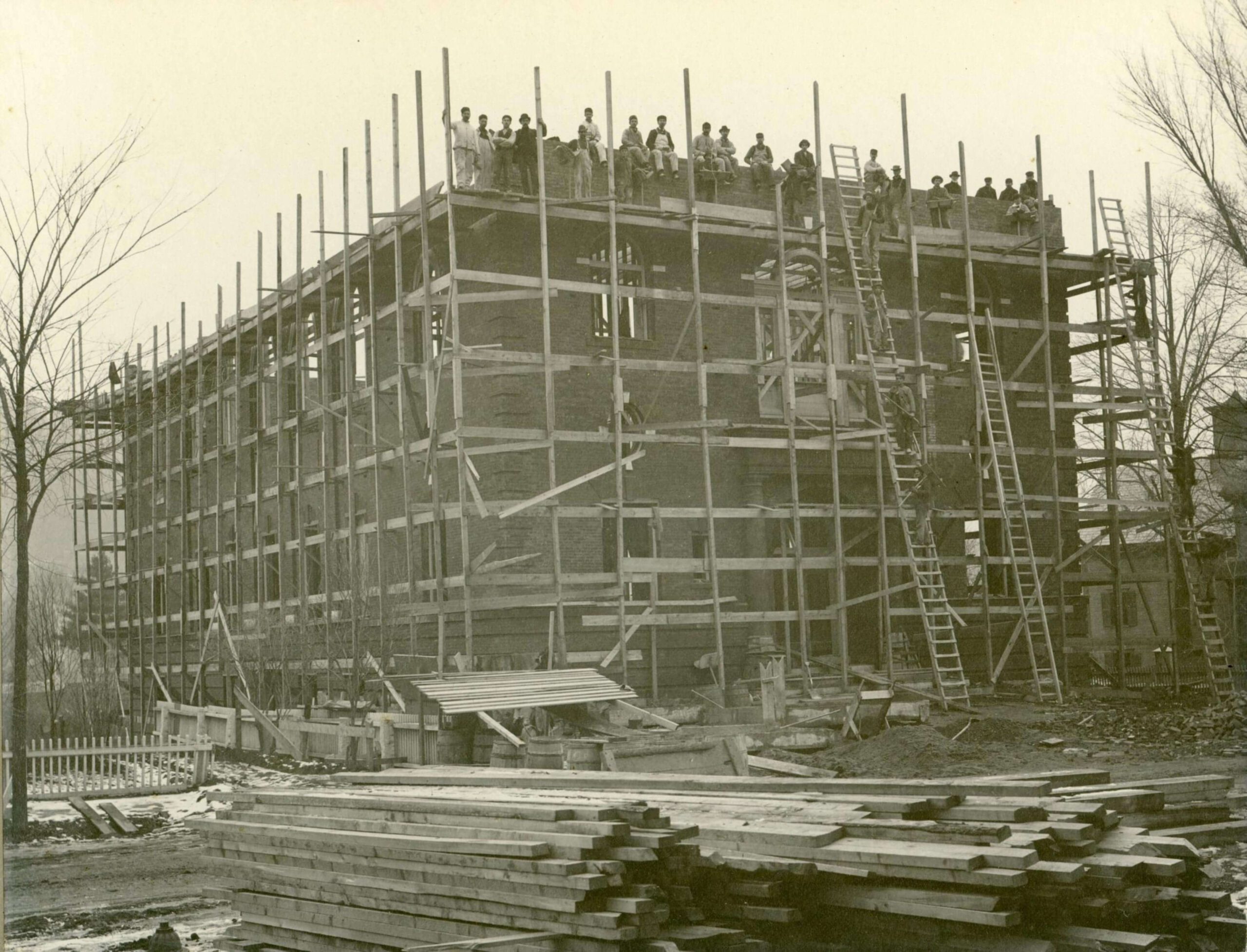 Construction of the Woodstock Town Hall