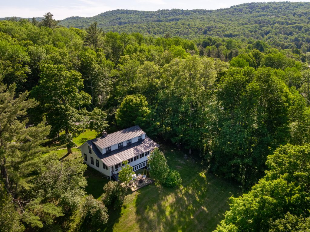 Aerial view of house