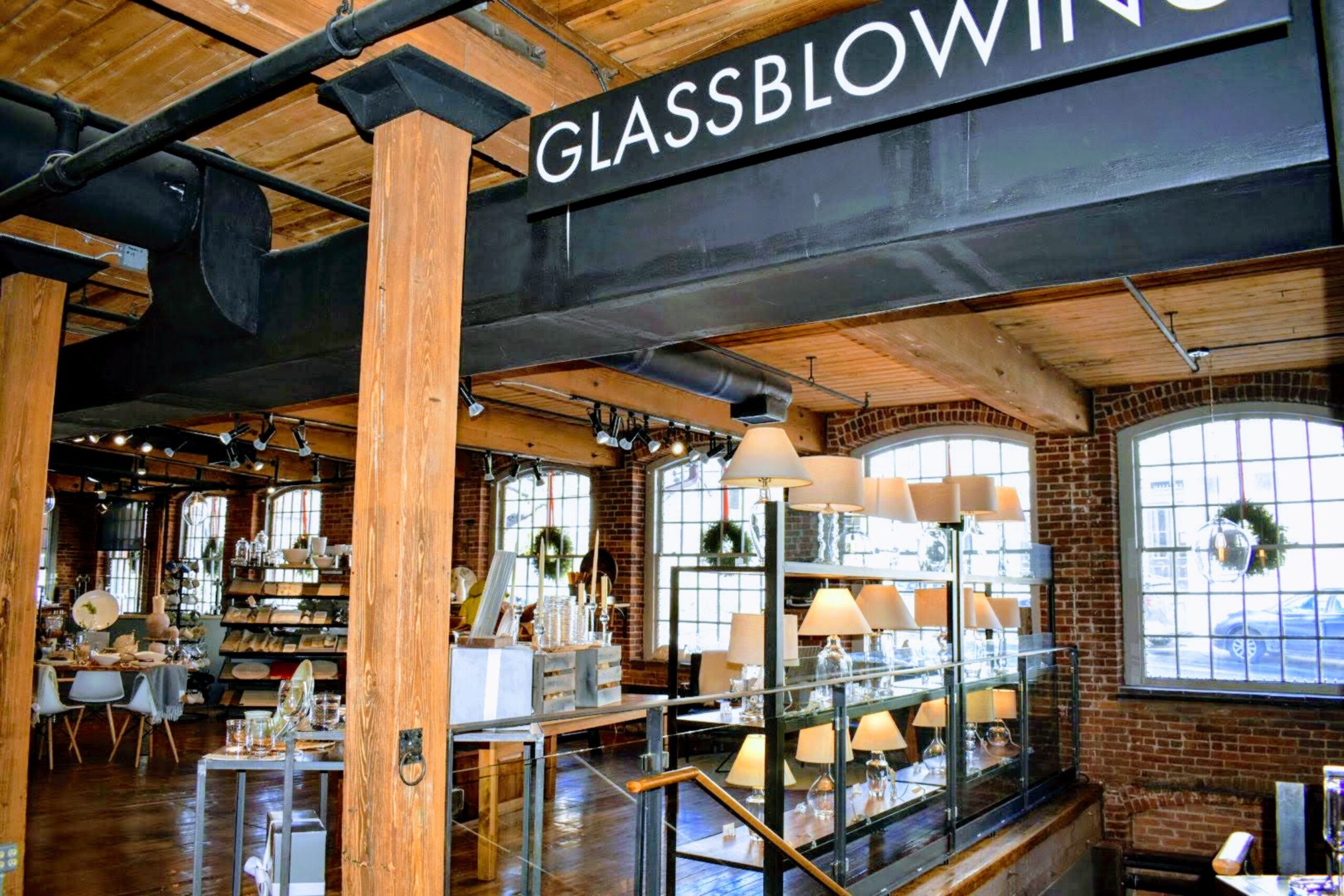 Simon Pearce Glass glassblowing downstairs