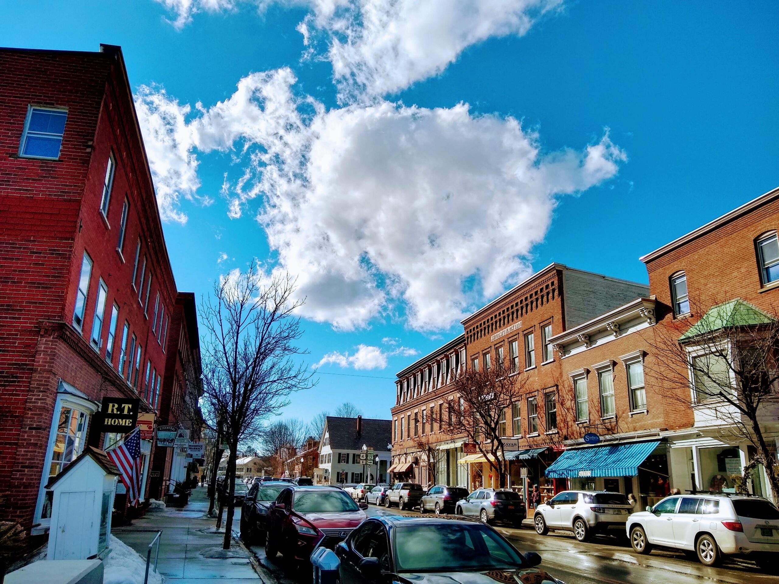 Downtown blue sky winter