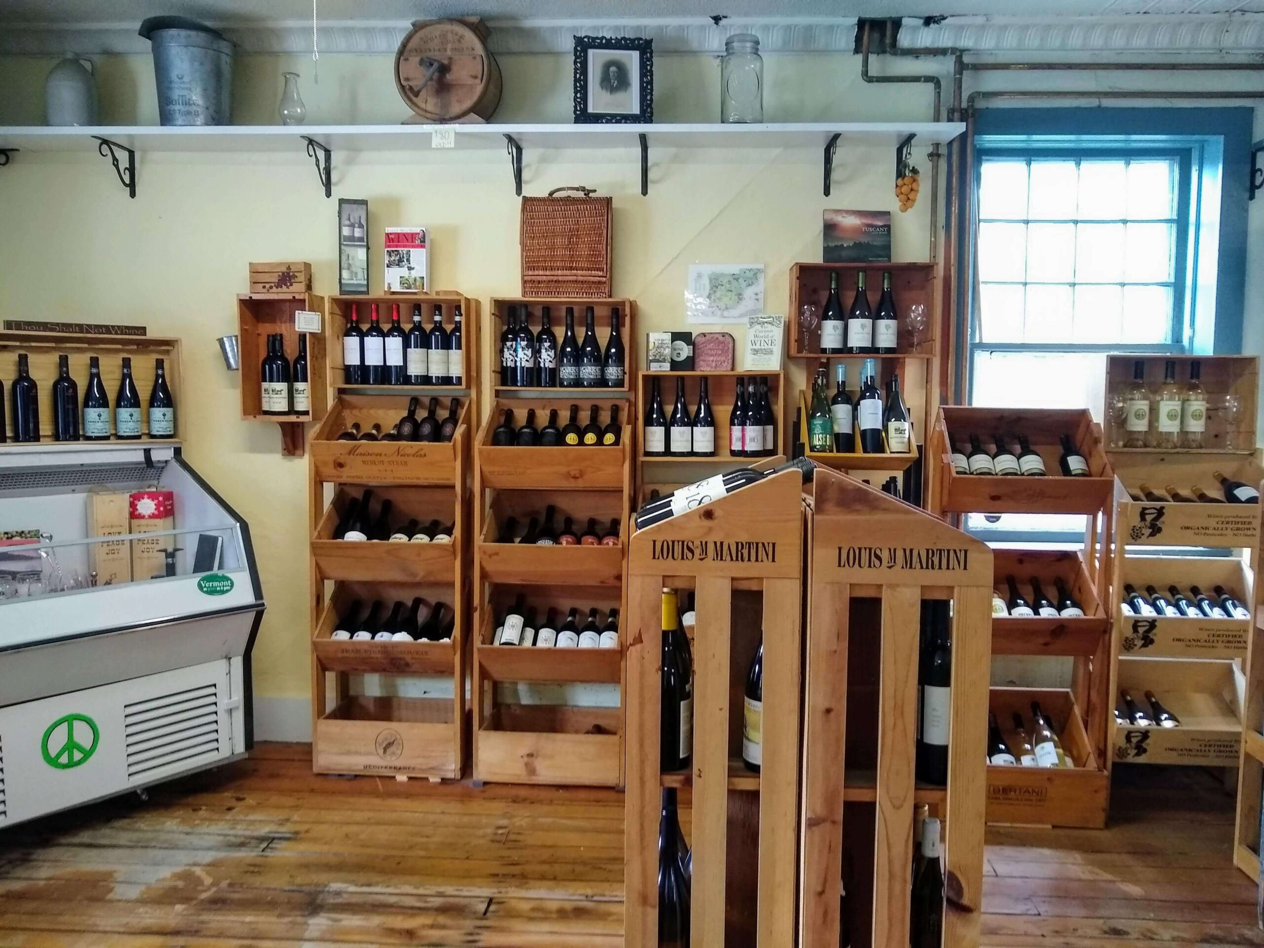 Taftsville Country Store wine selection