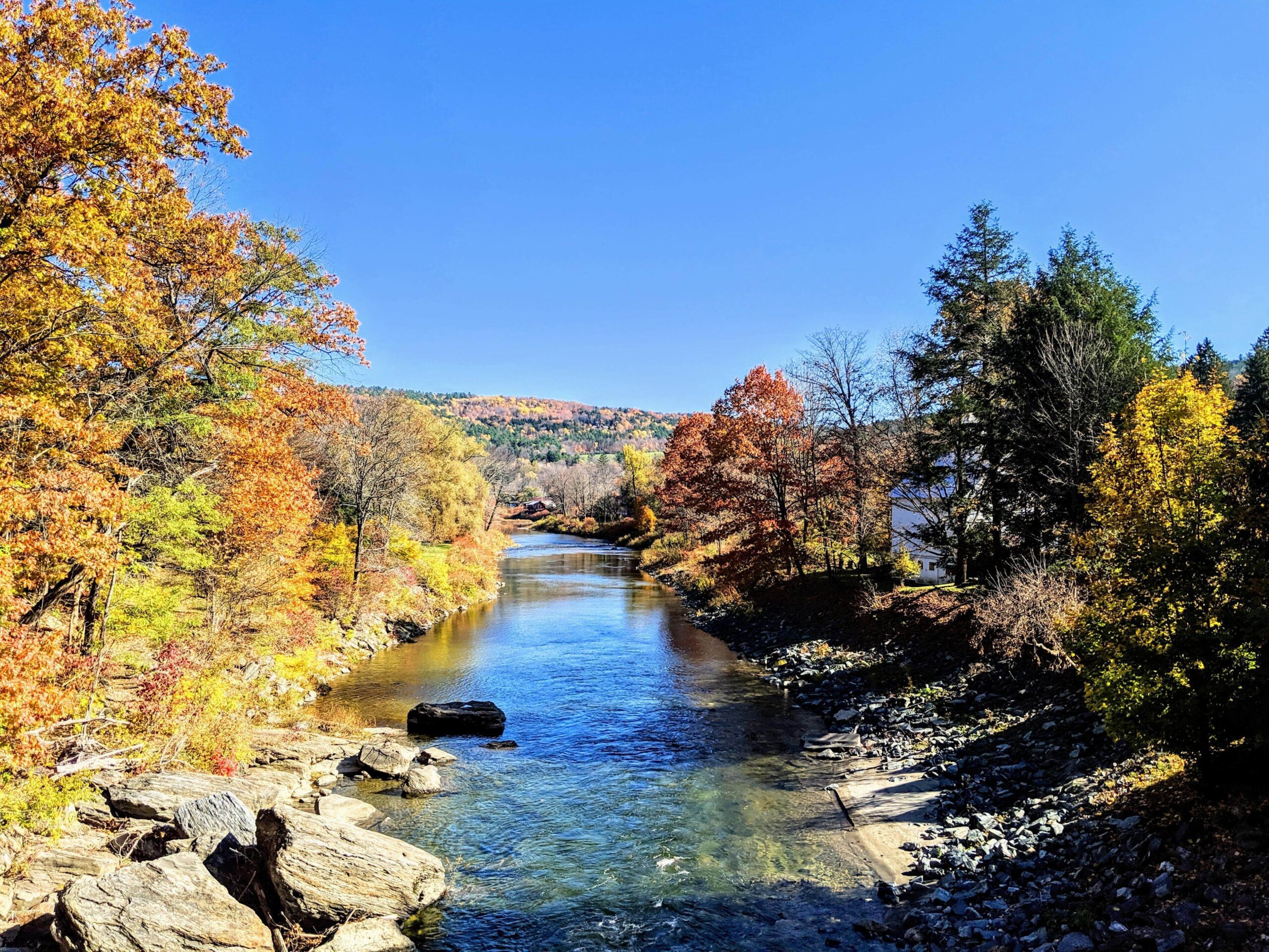 October fall river view