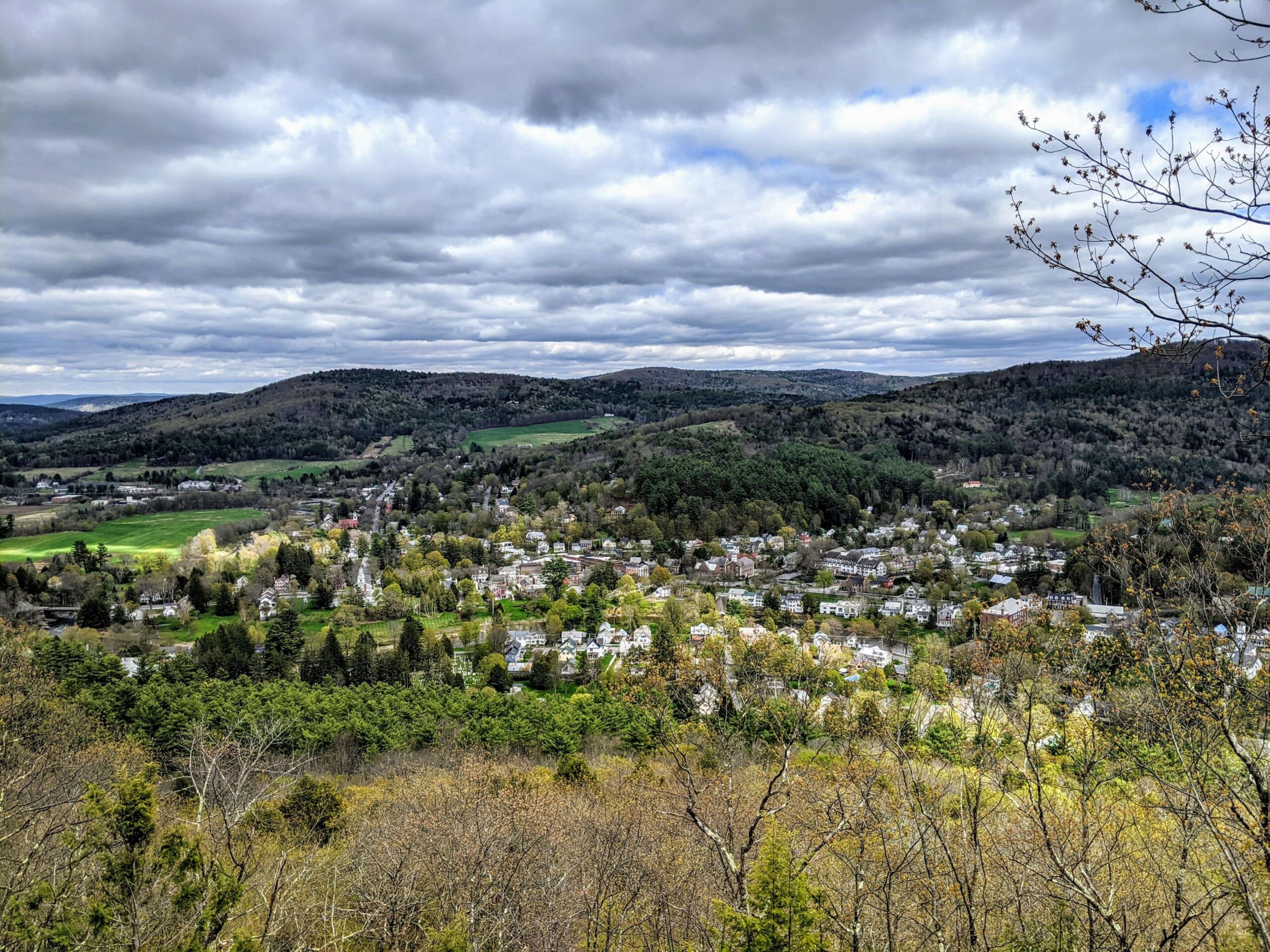 Mt Tom view of town in spring