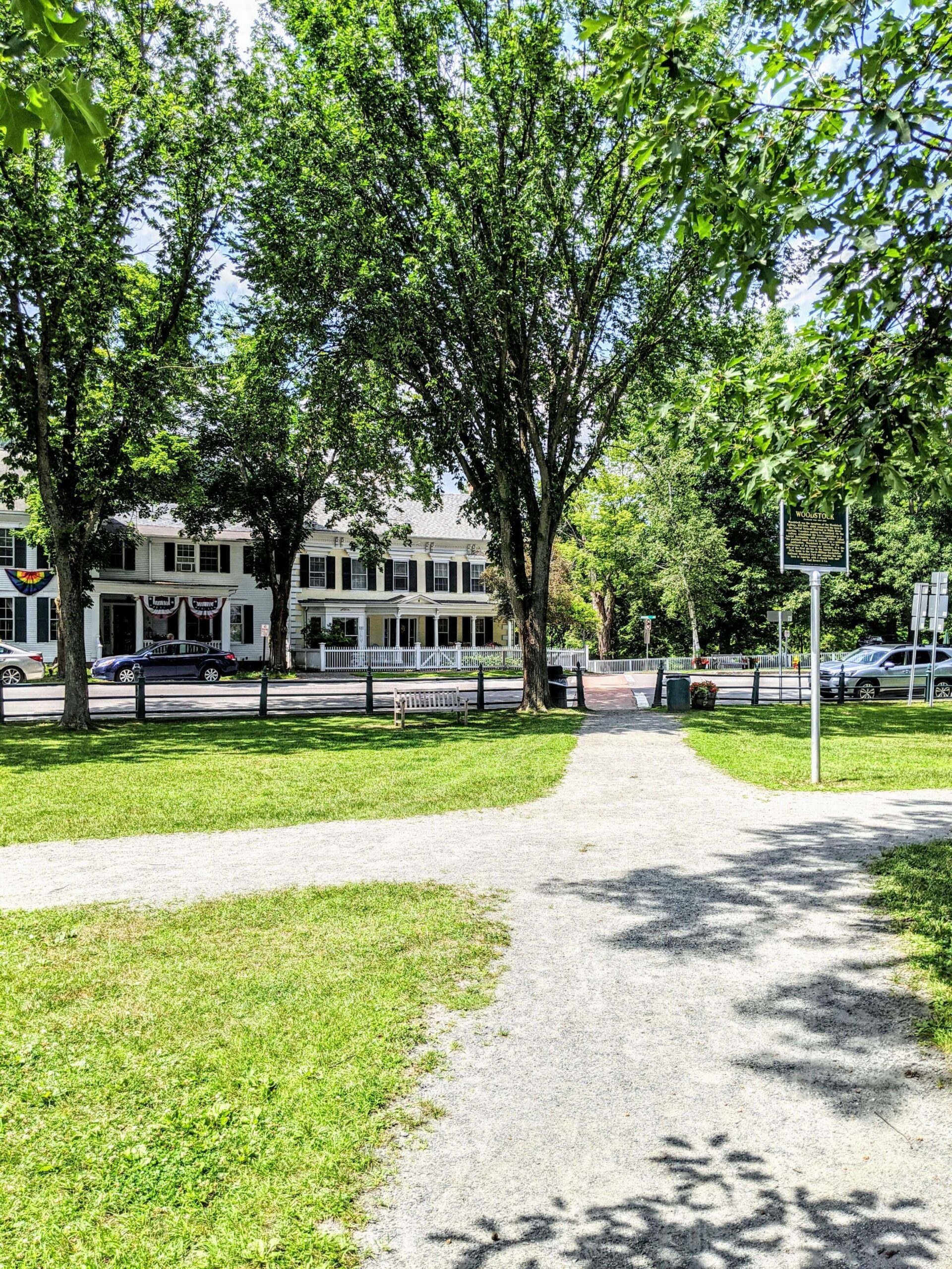 A present day view from the green