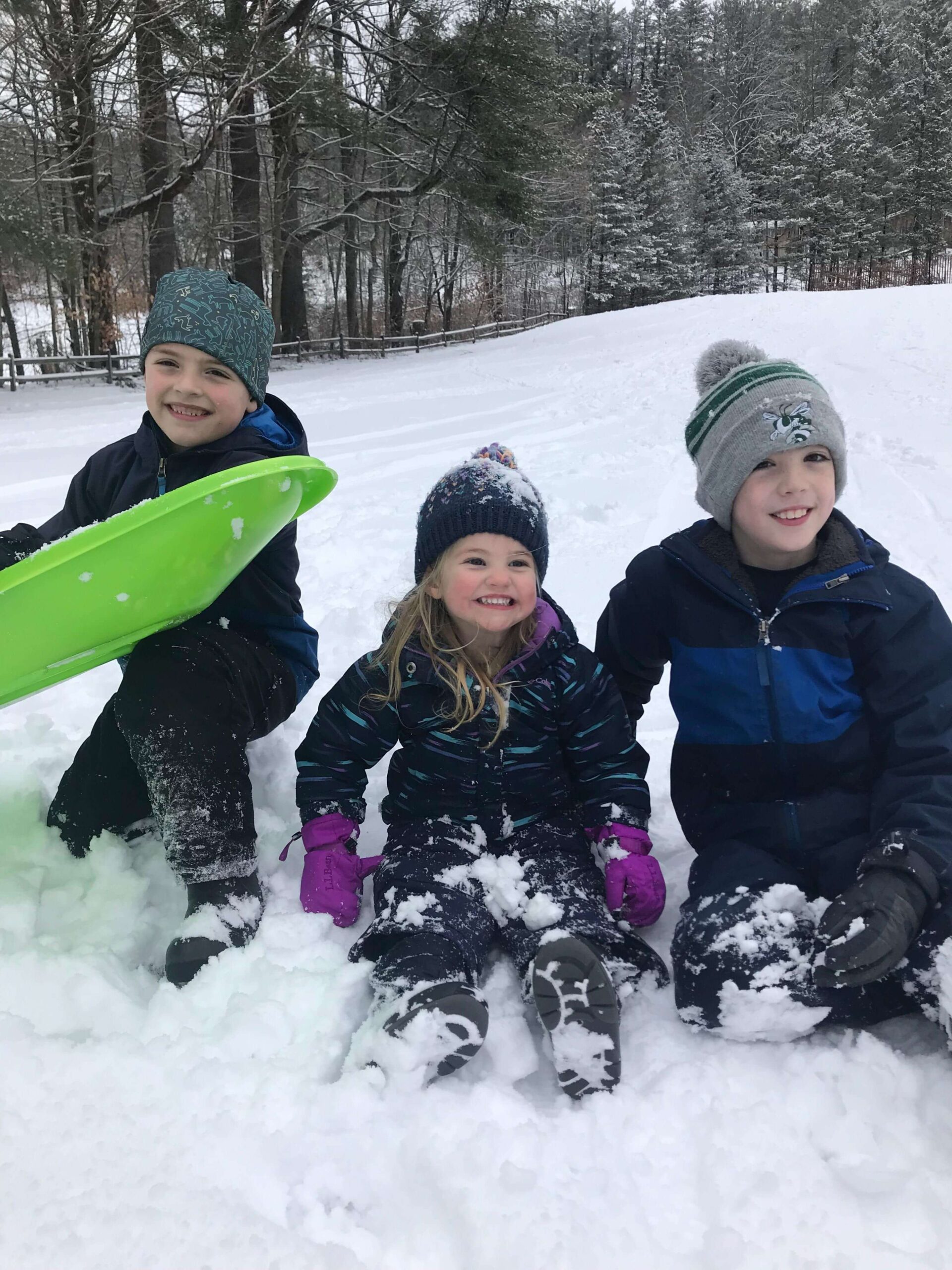 Freyer family sledding