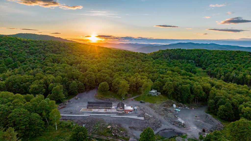 aerial view of job site