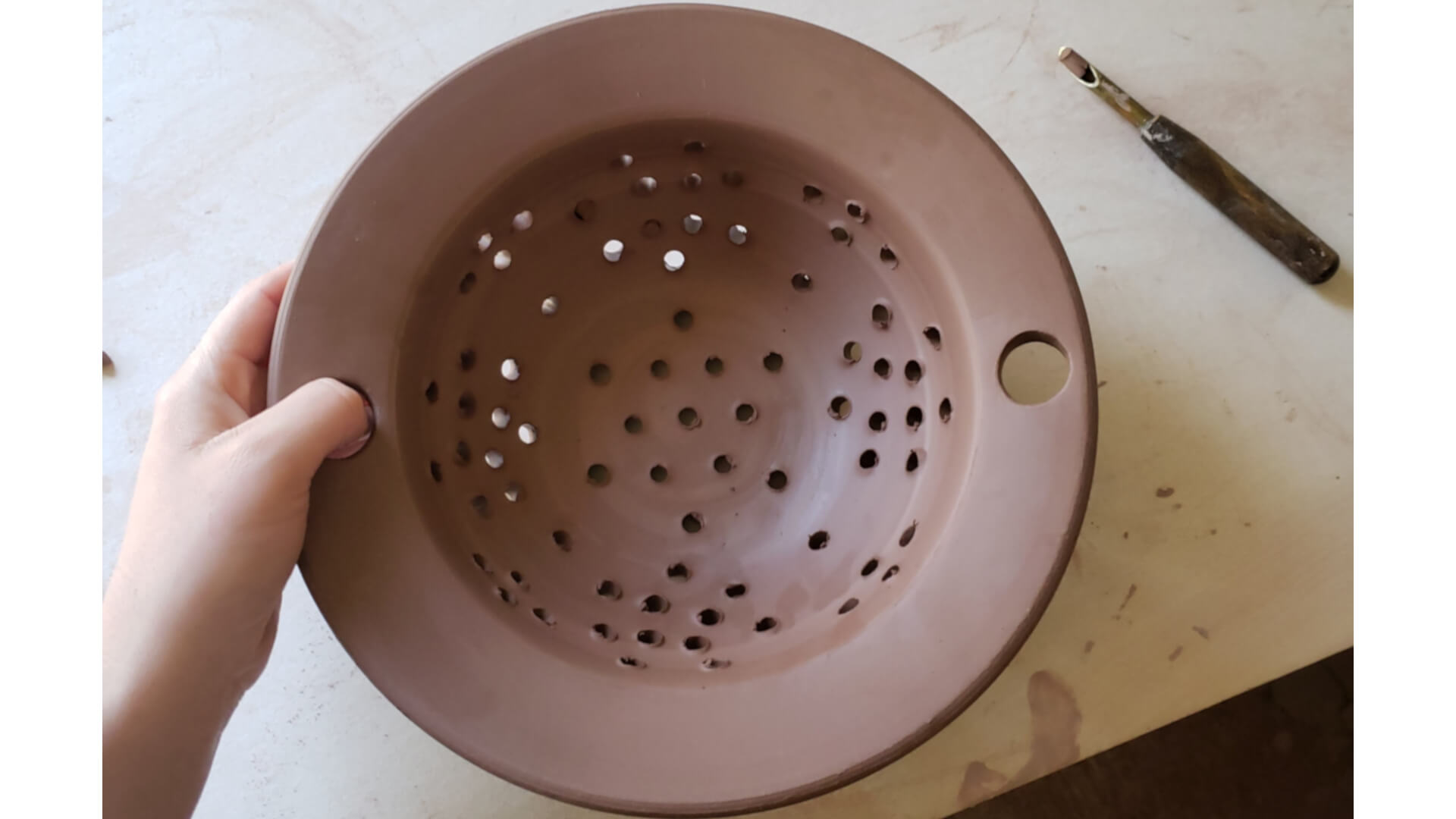 Laura White Pottery Berry Bowl