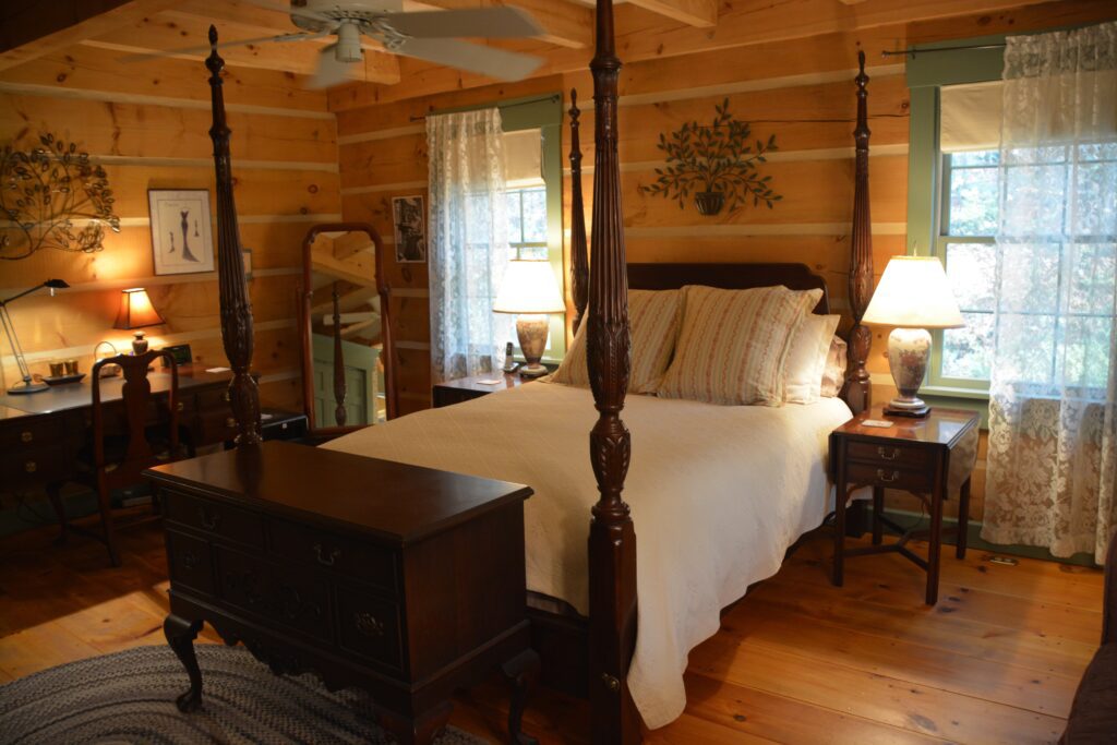 Masterbedroom has desk, chaise, gas fireplace w/ thermostat