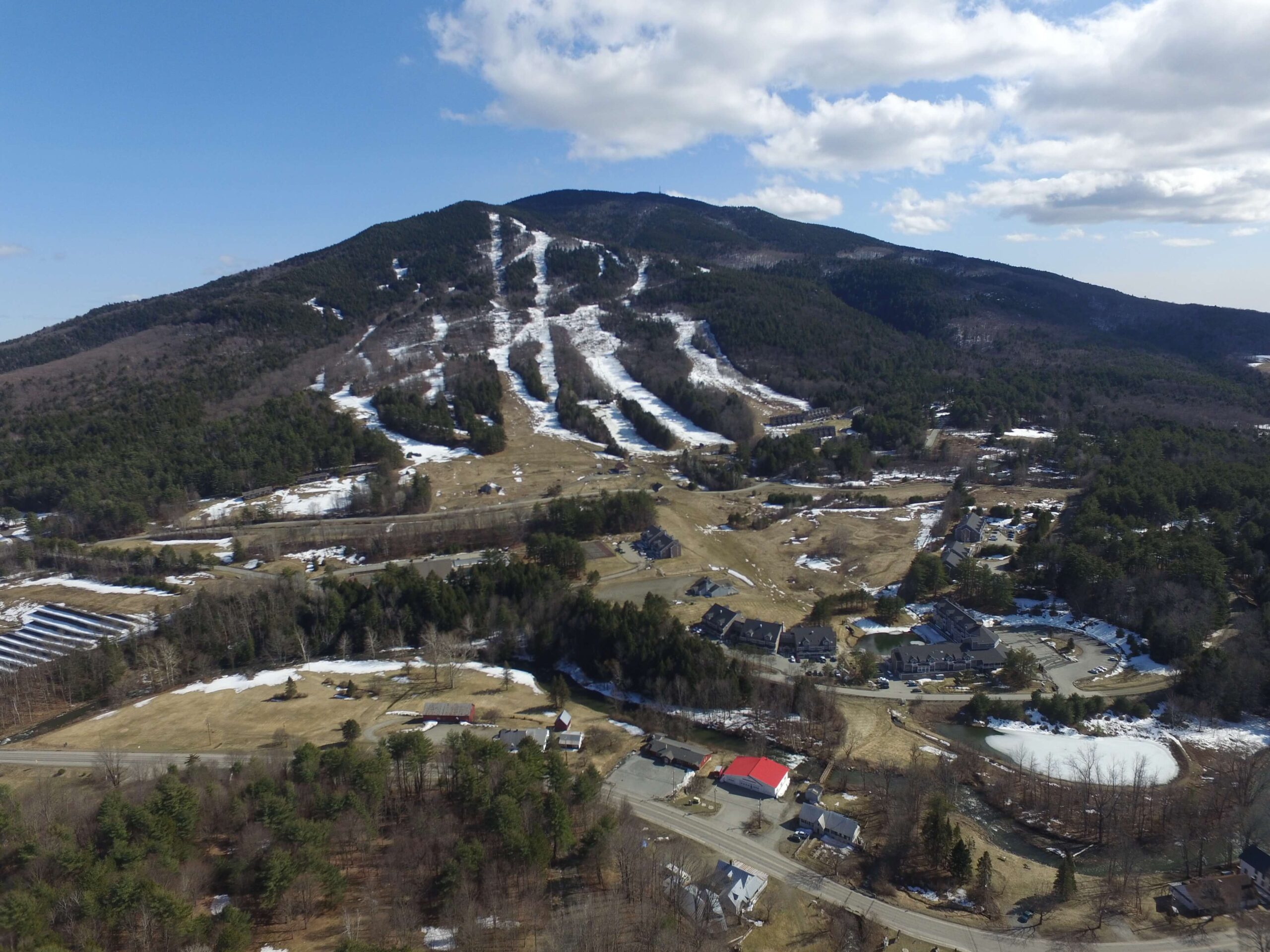 Aerial shot of Mt Ascutney 