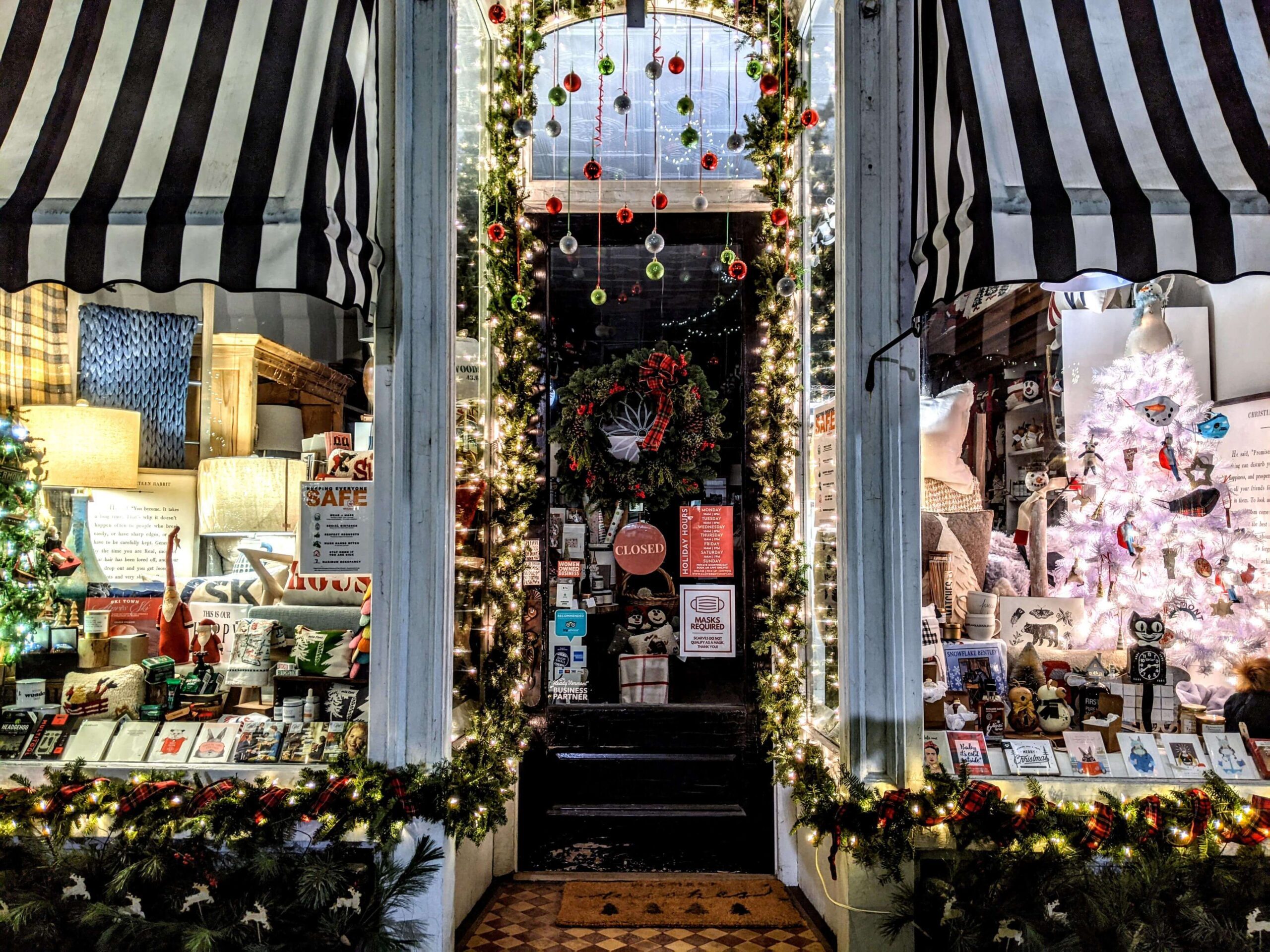 Clover Gift Shop window holidays