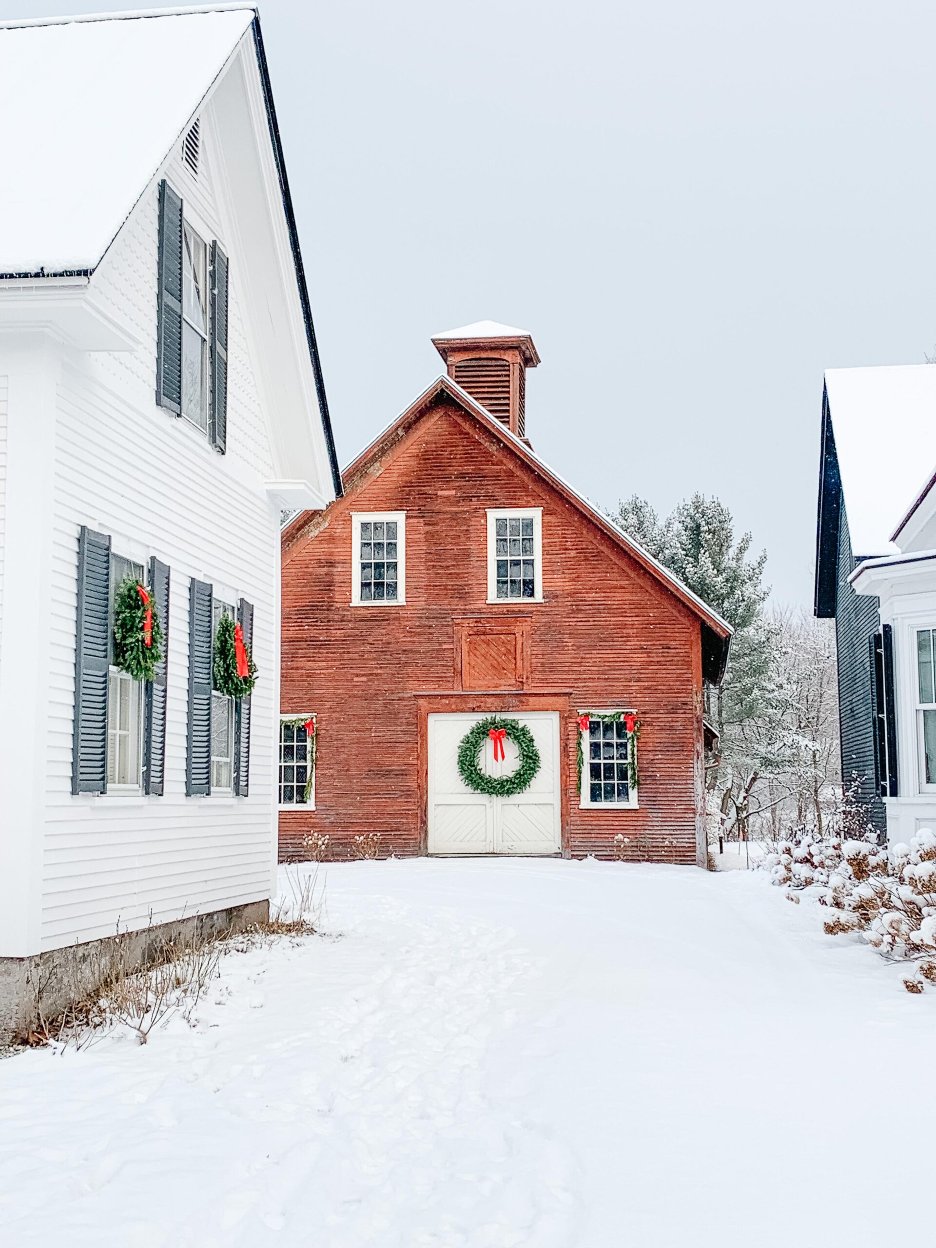 Winter Red Barn