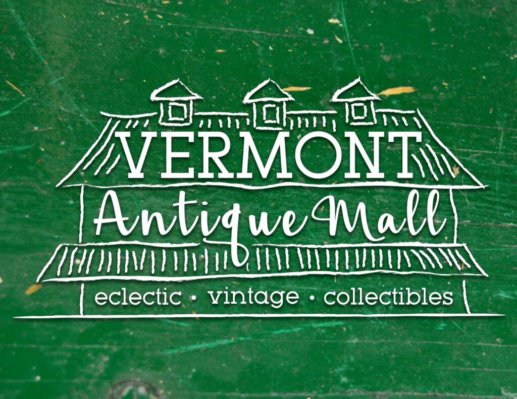 Vermont Antique Mall rustic green logo