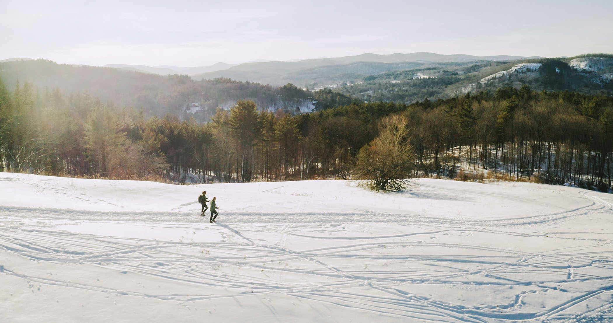 Snowshoeing in the Mountains