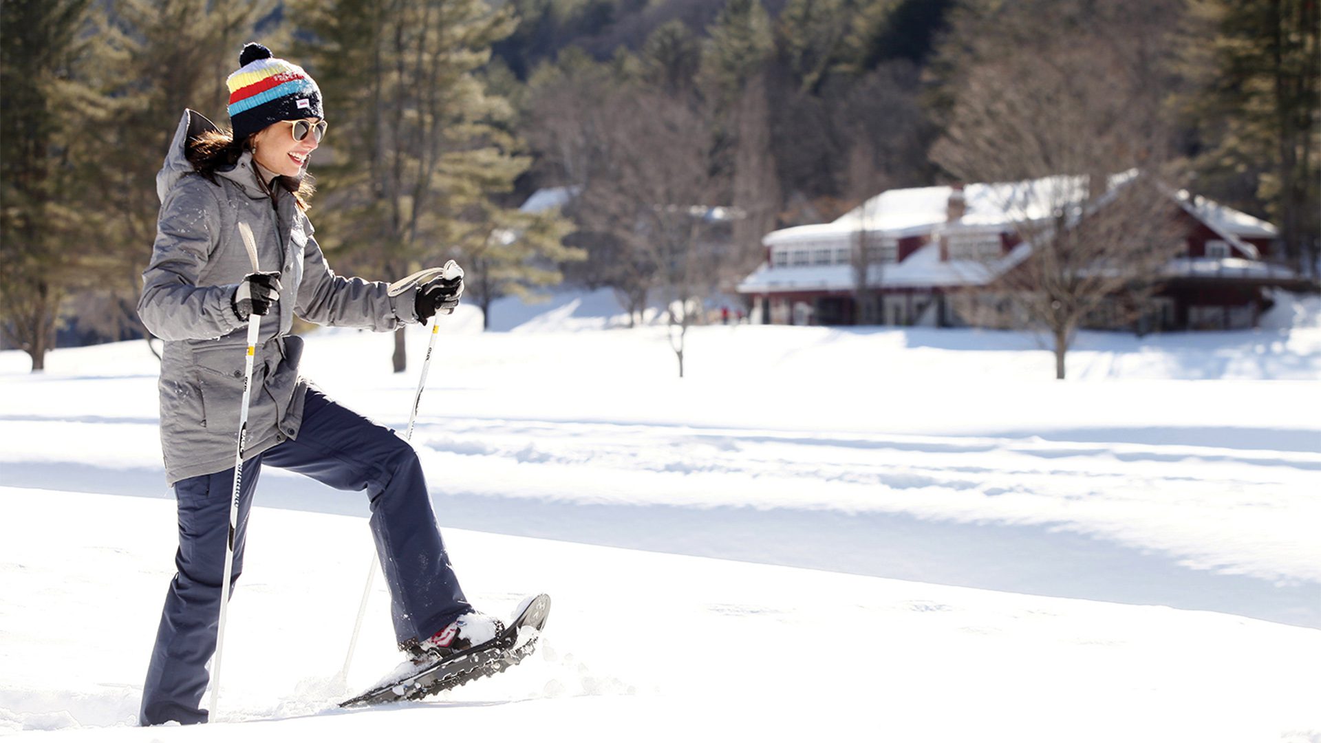 Snowshoeing at the Woodstock Nordic Center