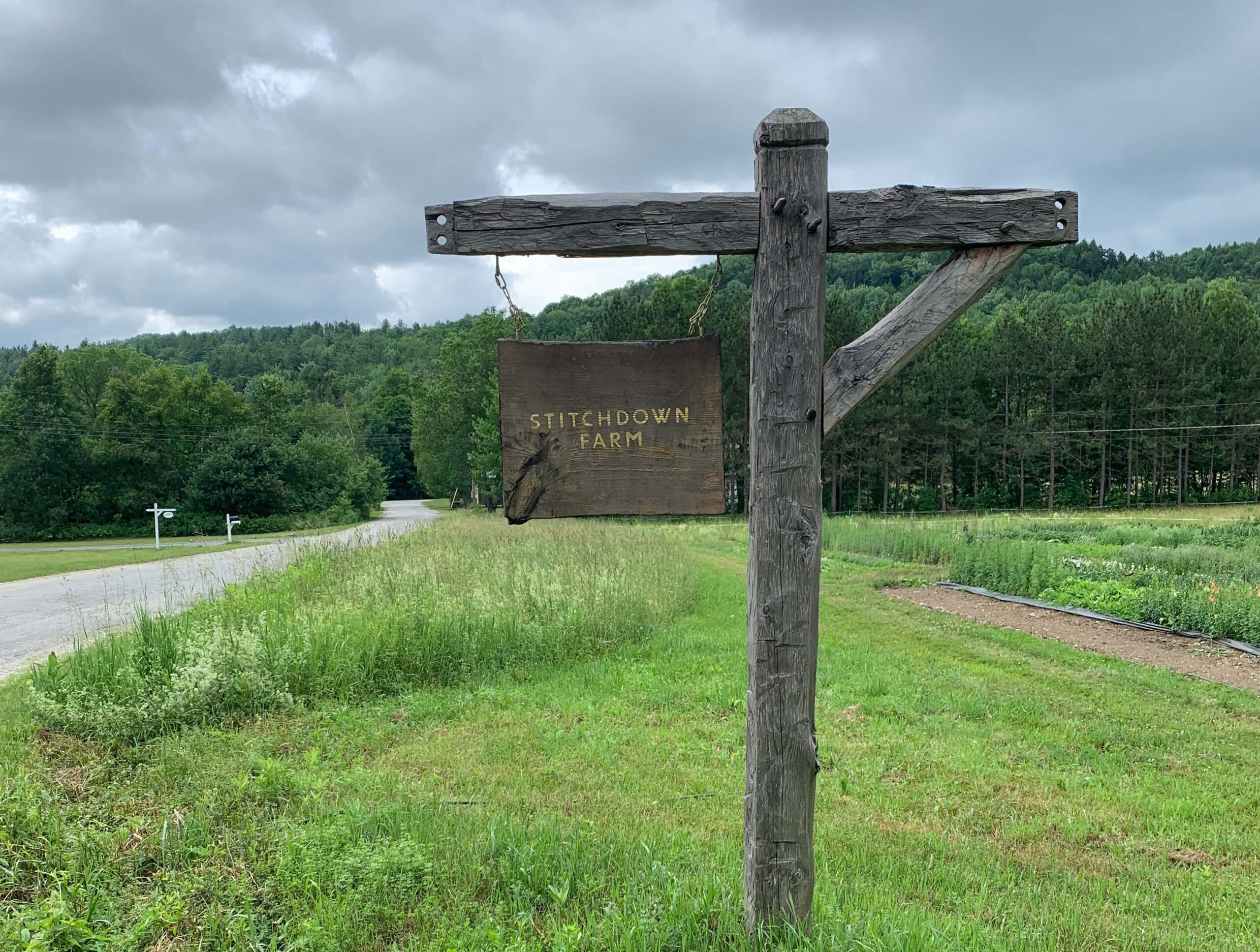 Sign of Stitchdown Farm