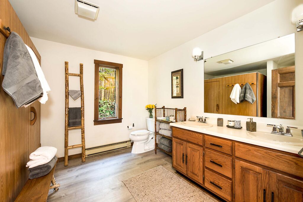Master bathroom with cedar sauna and shower