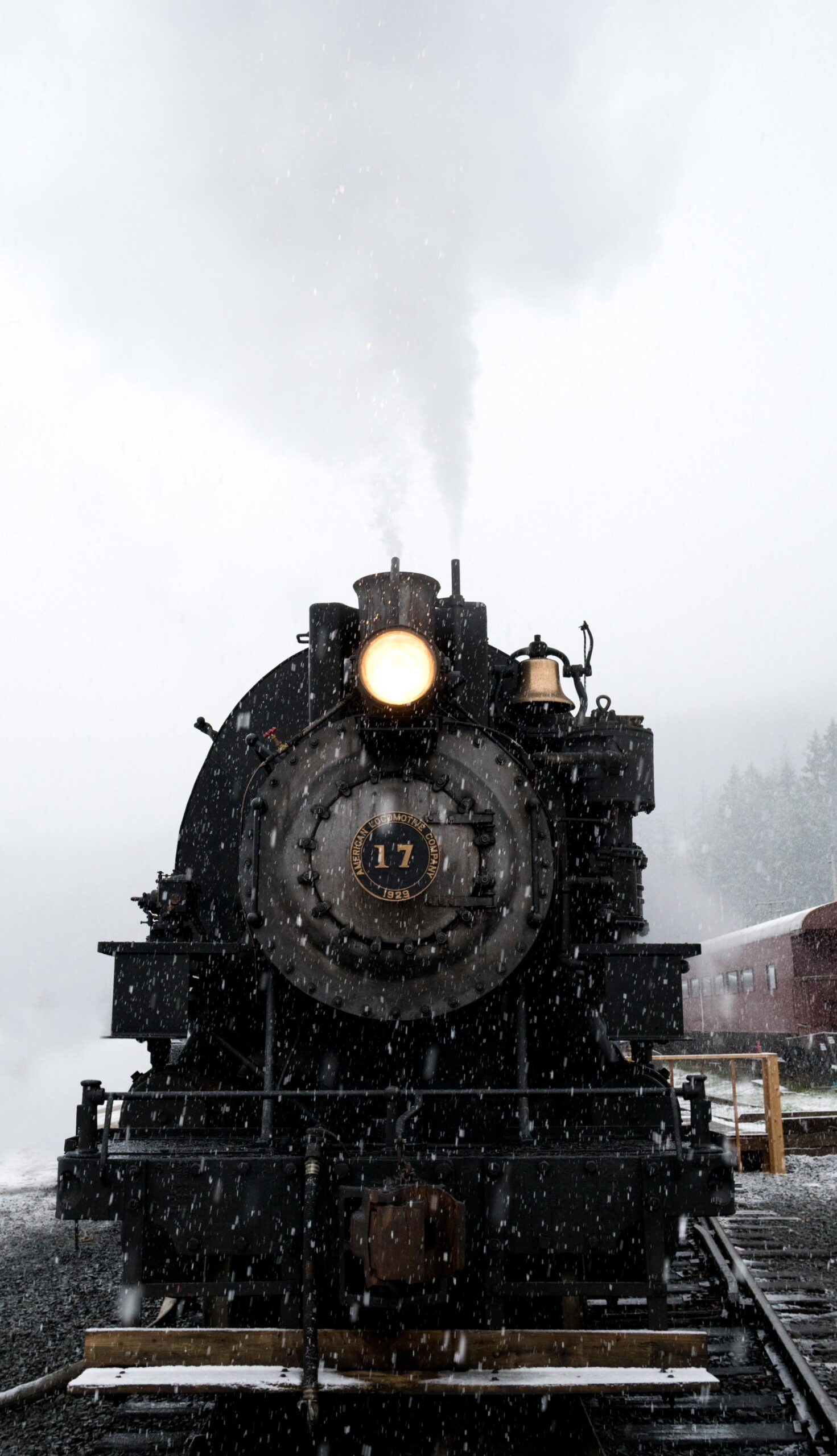 Train in snow