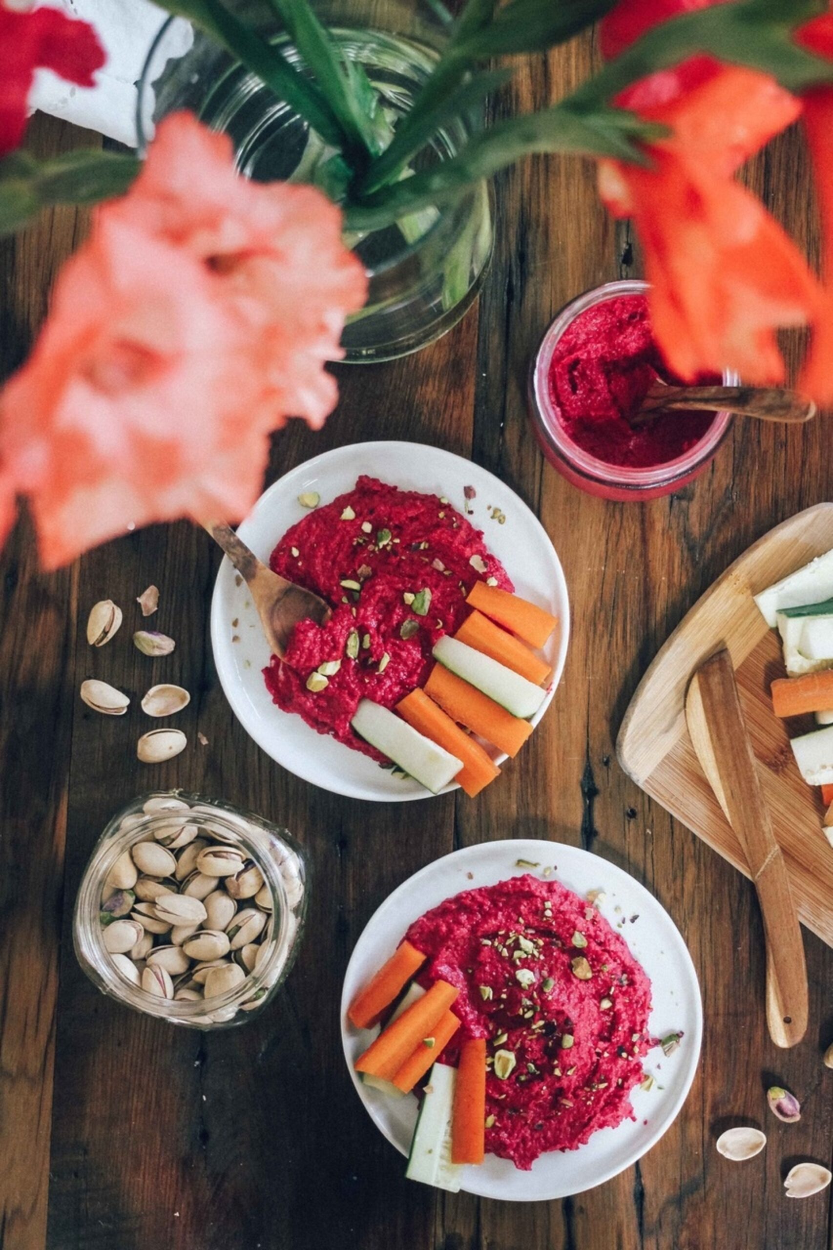 Beet Hummus by Meg Faletra