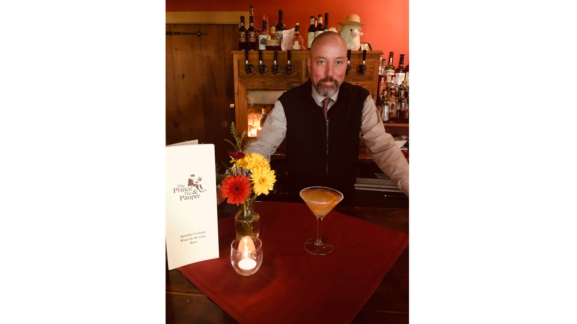 Bar manager Clemens Steinrisser serving up the Maple Bourbon Cider