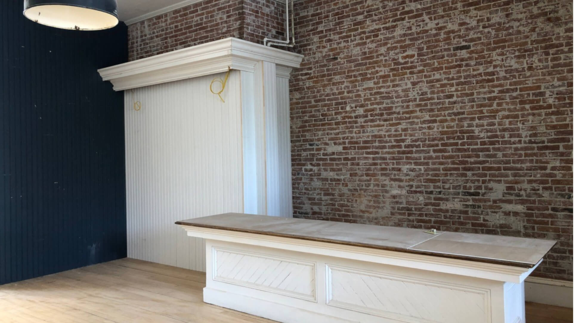 Woody's Mercantile interior renovating 